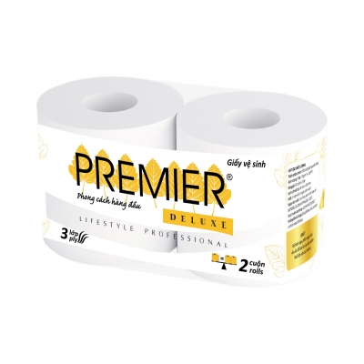 Toilet Roll PREMIER Deluxe Twin Pack 3-Ply